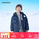 匡威Converse童裝男童羽絨服2024冬季新款輕盈保暖兒童連帽外套