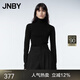 JNBY/江南布衣秋冬綿羊毛針織衫修身套頭高領(lǐng)打底衫5N0312060 001/本黑 L