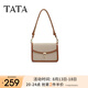 他她（TATA）氣質(zhì)通勤小方包女包包簡(jiǎn)約單肩包斜挎包2025新款X3462BX5 杏/棕 F