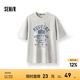 森馬（Semir）短袖T恤男做舊復(fù)古廢土風(fēng)夏裝純棉寬松2025新款上衣印花 灰白10809 L