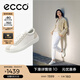 愛步（ECCO）七夕禮物 板鞋女 軟底輕盈耐磨百搭德訓(xùn)休閑鞋 柔酷零點(diǎn)220253 白色/灰白色22025352292 38