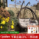 紫葉（ziye） 吊籃藤椅陽(yáng)臺(tái)家用室內(nèi)秋千搖搖椅成人客廳吊籃椅搖籃椅雙人吊椅 升級(jí)加粗木紋【配坐墊地毯】雙桿高承重