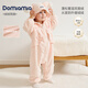 DOMIAMIA寶寶秋冬衣服伊粒絨爬服新生兒開(kāi)檔連體衣嬰兒抗靜電裝春季 白桃粉 90cm