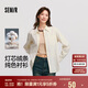 森馬（Semir）長袖襯衫女冬中長款寬松純棉燈芯絨純色襯衣通勤上衣101724105001