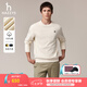 哈吉斯（HAZZYS）七夕禮盒男裝 秋款簡約素凈休閑男上衣PHIZ基礎衛(wèi)衣ABTZE0CCI31 乳白色CR XL （180/100A 50）