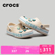 卡駱馳crocs洞洞鞋貝雅卡駱班輕便耐磨一腳蹬休閑鞋|205089 冬日白/彩色-1LI 36 /37(220mm)