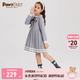 PawinPaw【學(xué)院風(fēng)】卡通小熊童裝春季女童淑女長袖連衣裙 灰色/15 140 cm