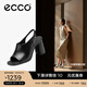 愛步（ECCO）魚嘴高跟涼鞋女  夏季休閑百搭圓頭粗跟涼鞋 雕塑233313 黑色23331301001 36