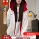 蕓蕁衛衣女2025新款美式春秋季薄款新款寬松休閑連帽刺繡學(xué)院風(fēng)開(kāi)衫衛 白灰色 刺繡巫師帽單層衛衣 M 建議85-95斤