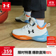 安德瑪（Under Armour）男女童籃球鞋冬季網(wǎng)布透氣耐磨防滑運動(dòng)鞋2441209 白色 35碼 
