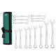 綠林（GREENER）扳手家用套裝開口兩用修車15件套8mm-24mm快速固定呆扳手汽車修理