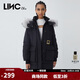 金羽杰冬季新潮羽絨派克服女中長(cháng)款大毛領(lǐng)連帽拼接羽絨服女士Y21806161
