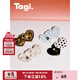 Tagi.怦怦愛(ài)心鉆石多色拼接頭飾邊夾亞克力劉海發(fā)夾 琥珀棕