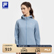 FILA 斐樂(lè )官方女裝針織連帽外套2025秋裝新款健身運動(dòng)防曬衣夾克 新時(shí)風(fēng)淺藍-BU S 160/80A/S