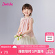 笛莎童裝女童裙子2025年夏季寶寶洋氣梭織連衣裙 氣泡粉 130