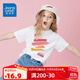 真維斯女童夏季短袖2025新款時(shí)尚T恤兒童上衣純棉體恤衫女孩童裝 【夏季短袖】白色TYF4 130