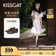 KISSCAT接吻貓西西里陳都靈同款25秋兩穿一腳蹬單鞋瑪麗珍不累腳奶奶鞋 咖啡色 36