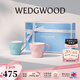 WEDGWOOD[七夕禮物]歡愉假日馬克杯情侶對杯杯子水杯咖啡杯高顏值 歡愉假日藍(lán)粉馬克杯 2個 350ml