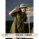 紫涵（ZIHAN）紫涵復古工裝風(fēng)連體褲女夏季小個(gè)子寬松收腰休閑連衣短褲 灌木綠 L