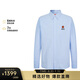 高田賢三（KENZO）禮物男士淺藍(lán)色BOKE小花棉質(zhì)長袖襯衫 FD5 5CH410 9LO 64 41