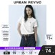 UR2025春季新款女裝時(shí)尚休閑撞色刺繡圖案短袖T恤UYY450149 本白 S