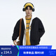 KAMA卡瑪工裝風(fēng)立領(lǐng)夾克2025新款秋季男裝休閑上衣拉鏈立體剪裁外套 黑色 M