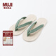 無印良品（MUJI）男女通用室內(nèi)拖鞋夾腳式 男鞋女鞋無性別人字拖25年夏季 JKAF0A5S 原色*煙熏綠色 24 cm/M/38碼(2.0)