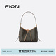 菲安妮（FION）經(jīng)典印花托特包女單肩斜挎包hobo包大容量手提包包生日禮物 啡/茶【中款】