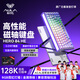 狼蛛（AULA）HERO 84HE磁軸鍵盤(pán)RT電競游戲75配列客制化機械有線(xiàn)RGB霓虹燈箱五層填充網(wǎng)頁(yè)驅動(dòng)無(wú)畏契約8K回報率 白紫燈塔鍵帽【玉皇磁軸】-碳纖維定位板 無(wú)規格