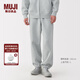 無(wú)印良品（MUJI）男式 毛圈棉 褲子 男士長(cháng)褲春季款休閑褲衛褲運動(dòng)褲 AB1NRA5S 灰色 XL (180/92A)