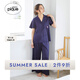 gelatopique軟棉棉早秋新品女睡褲緞面草莓刺繡系帶長(cháng)褲PWFP244361 深藍色 均碼