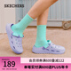 斯凱奇（Skechers）夏季女鞋洞洞鞋涼鞋增高厚底耐磨沙灘拖鞋小怪獸包頭洞洞鞋111581 薰衣草色/LAV 37
