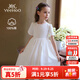 英氏（YEEHOO）女童裙子兒童衣服夏季時(shí)尚淑女休閑風(fēng)連衣裙夏裝新款可愛(ài)中小童裝 生如夏花-白色 【100%棉】 120 cm【順豐包郵&極速達】
