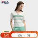 FILA 斐樂官方楊冪同款女士編織衫2025夏季時尚休閑修身條紋毛織上衣