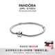潘多拉（PANDORA）硬糖手鏈925銀柱形扣簡約diy蛇骨鏈情侶款生日禮物送女友 硬糖手鏈 20CM(建議130斤以上)
