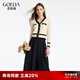 歌莉婭小香風(fēng)兩件套女小個(gè)子爆款氣質(zhì)高級(jí)洋氣提花毛針織套裝1B2CAA300 00B黑色 M