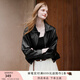 香影美拉德咖色皮衣女短款2025秋季新款復(fù)古翻領(lǐng)pu皮機(jī)車(chē)夾克外套 黑色 S 聯(lián)系客服有驚喜