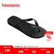 havaianas哈唯納Top炫彩夾腳人字拖女夏海邊平底拖鞋親子款 0090-火耀黑 41-42 巴西碼