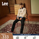 Lee【張凌赫代言】723修身中腰直腳黑色男牛仔長褲潮流LMB1007201 黑色（31褲長） 33