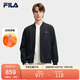 FILA 斐樂(lè )官方男士針織長(cháng)袖外套2025冬休閑簡(jiǎn)約寬松加絨上衣