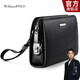 WILLIAMPOLO英皇保羅錢(qián)包男頭層牛皮拉鏈?zhǔn)帜冒猩虅?wù)大容量七夕情人節(jié)禮物黑色（密碼鎖）