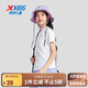特步（XTEP）兒童童裝女童吸濕速干修身圓領(lǐng)短袖針織衫 珍珠白 165