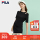 FILA 斐樂(lè )官方女子針織連衣裙2025夏新款時(shí)尚簡(jiǎn)約休閑修身連身裙 正黑色-BK L