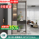 麗貝林【包安裝】入戶(hù)玄關(guān)柜一體簡(jiǎn)約屏風(fēng)長(cháng)虹玻璃隔斷柜實(shí)木鞋柜靠墻 A款淺卡其配煙熏長(cháng)90寬35高210