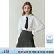 范思藍(lán)恩23FS11193 學(xué)院風(fēng)減齡百褶短裙女春秋季高腰a字半身裙子 高級(jí)灰 M