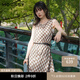 moussy 2025夏季新品復古港風菱格紋無袖連衣裙女028ISA33-3961 065花紋棕色 S