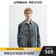 UR2025秋季新款男裝復(fù)古休閑立體花朵圖案牛仔外套UMF850068 灰藍(lán) M
