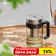 萬(wàn)象（WANXIANG）單層玻璃手柄水杯商務(wù)辦公男士玻璃杯大容量泡茶杯帶過(guò)濾網(wǎng)簡(jiǎn)盒裝 U219-鈦銀色500ml