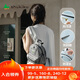 SHUKIKU小橡皮背包大學(xué)生男女情侶款時(shí)尚百搭休閑旅游超輕雙肩包 雅灰S