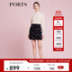 PORTS寶姿商場(chǎng)同款春季新品女裝半身裙印花短裙LD8S039PWB008 晚安藍 XS (2)